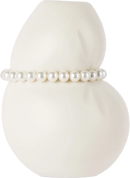 Ваза Completedworks White Squeezed Small, матовая белая