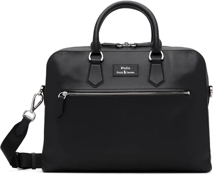 Мужской портфель Polo Ralph Lauren Commuter кожаный, черный
