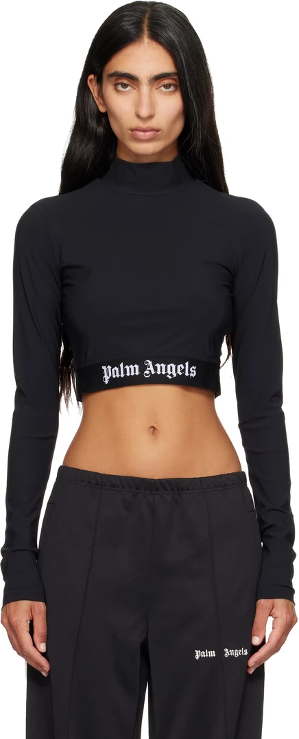 Женский лонгслив Palm Angels Classic Logo, черный/черный