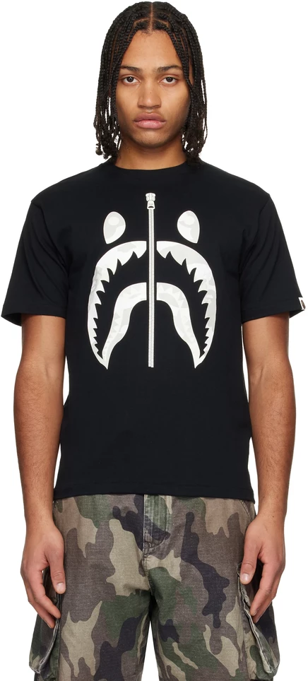 Мужская футболка Bape City Camo Shark, черная