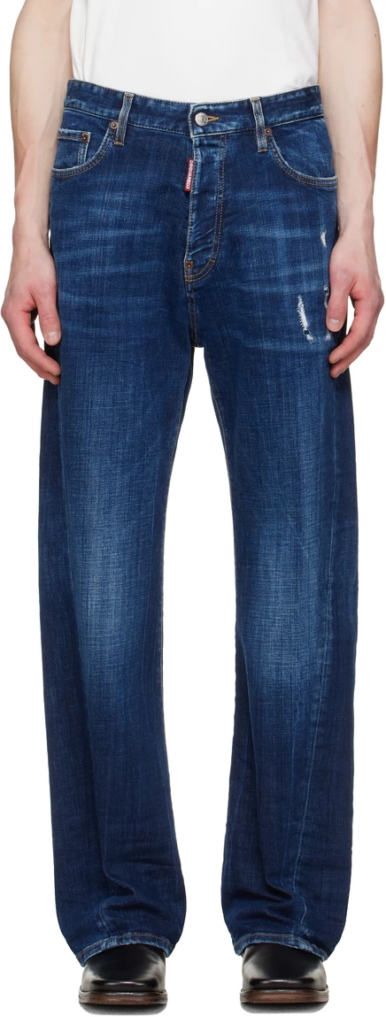 Мужские джинсы DSquared2 Loose Twisted, темно-синие