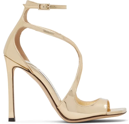 Женские босоножки Jimmy Choo Azia 110, золотистые