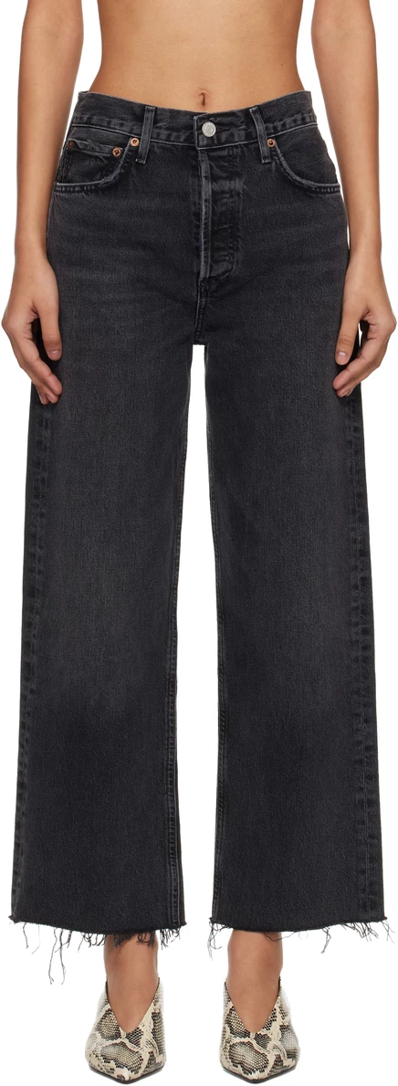 Женские джинсы AGOLDE Ren Wide Leg, черные