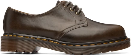 Мужские дерби Dr. Martens 1461 Made in England, серо-коричневые