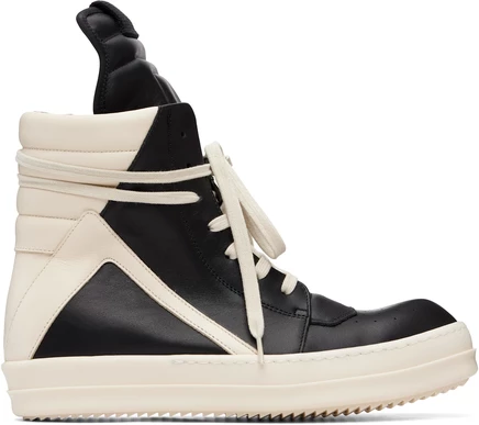 Женские кроссовки Rick Owens Tower Geobasket, черно-молочные
