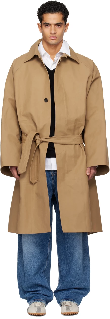 Мужское тренч-пальто Hed Mayner Tan Twill, табачное