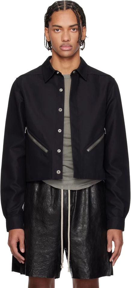 Мужская рубашка Rick Owens Black Temple Tour Alice, черная