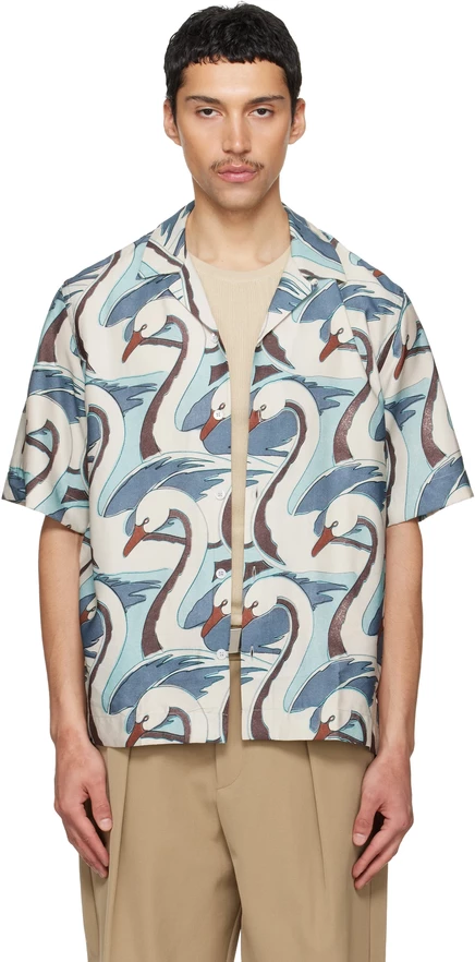 Мужская рубашка Paul Smith Swan, синяя