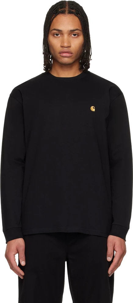 Мужской лонгслив Carhartt WIP Chase, черный/золотой
