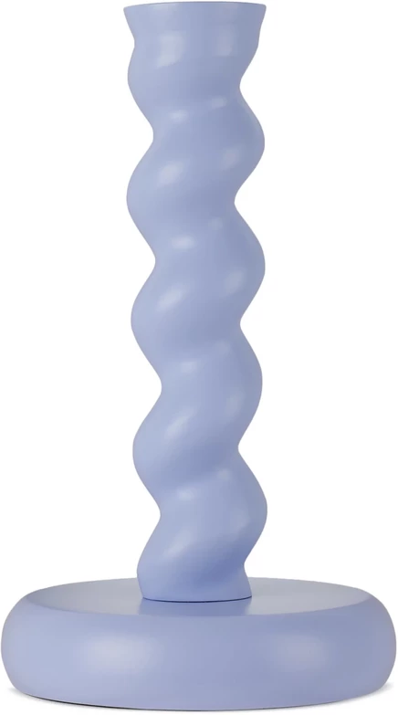 Подсвечник POLSPOTTEN Blue Twister M, светло-голубой