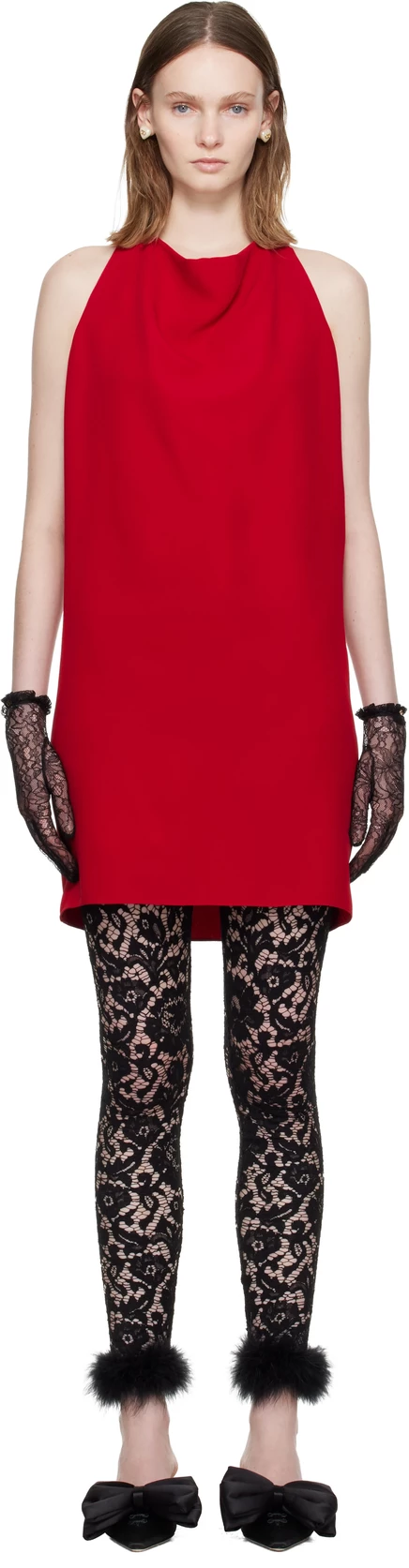 Платье Valentino Cady Couture мини, красное