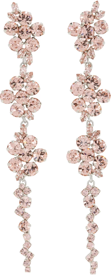 Женские серьги Simone Rocha Floral Drip, розовые