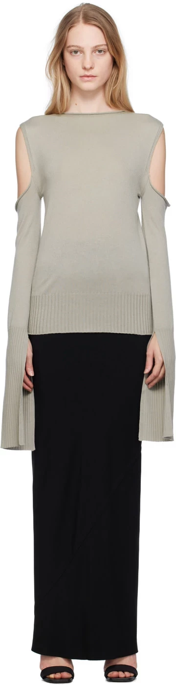 Женский свитер Rick Owens Cape Sleeve, жемчужный