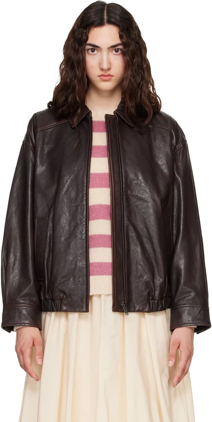 Женский бомбер Weekend Max Mara Cose, темно-коричневый