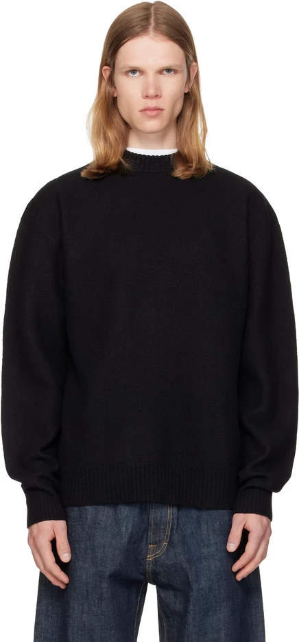Мужской шерстяной свитер Jil Sander, черный