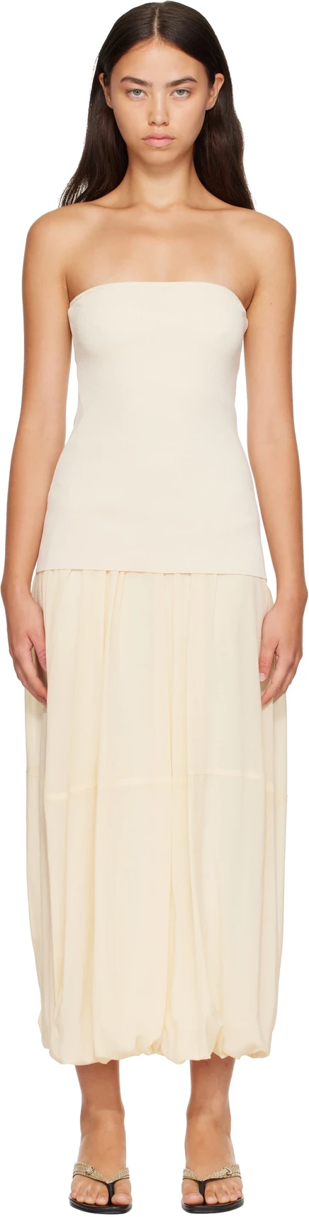 Женское платье St. Agni Strapless Maxi, фарфоровое