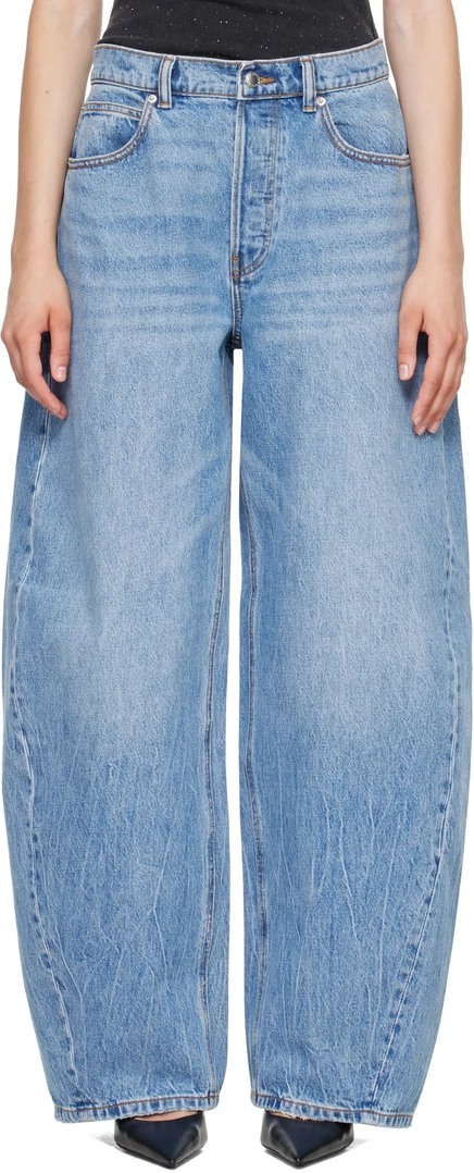 Женские джинсы Alexander Wang Crystal Blow Up, голубые