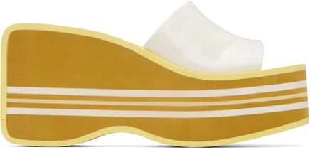 Женские босоножки Chloé Swimming Cool, желто-белые