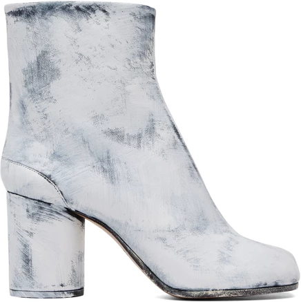 Женские ботильоны Maison Margiela Tabi, черно-белые