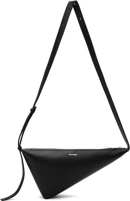 Мужская сумка Jil Sander Triangle через плечо, черная
