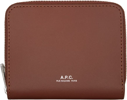 Мужской кошелек A.P.C. Chelsea Zip, ореховый