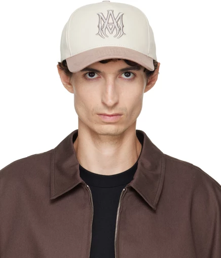 Мужская двухцветная кепка Amiri MA, цвета мокко