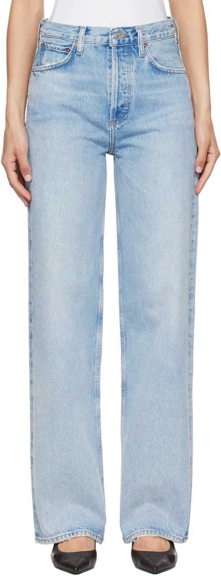 Женские джинсы AGOLDE Ren Wide Leg, синие
