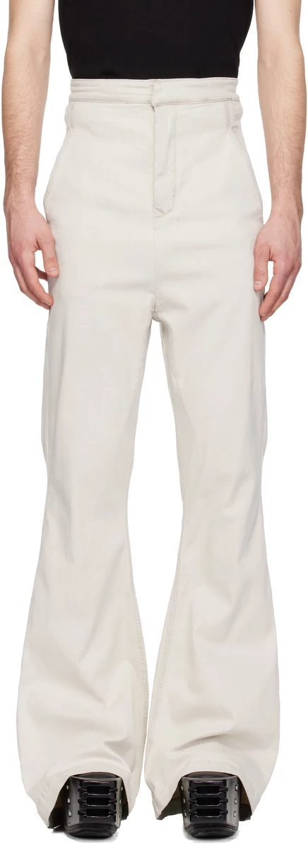 Мужские джинсы Rick Owens DRKSHDW Dirt Bolan, молочные