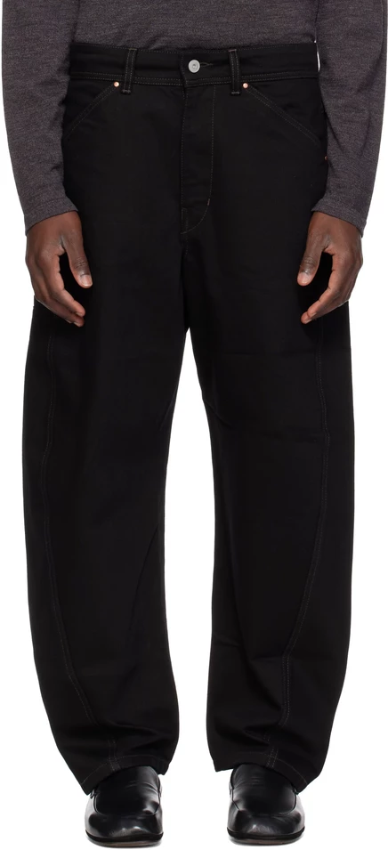 Мужские джинсы Lemaire Twisted Workwear, черные