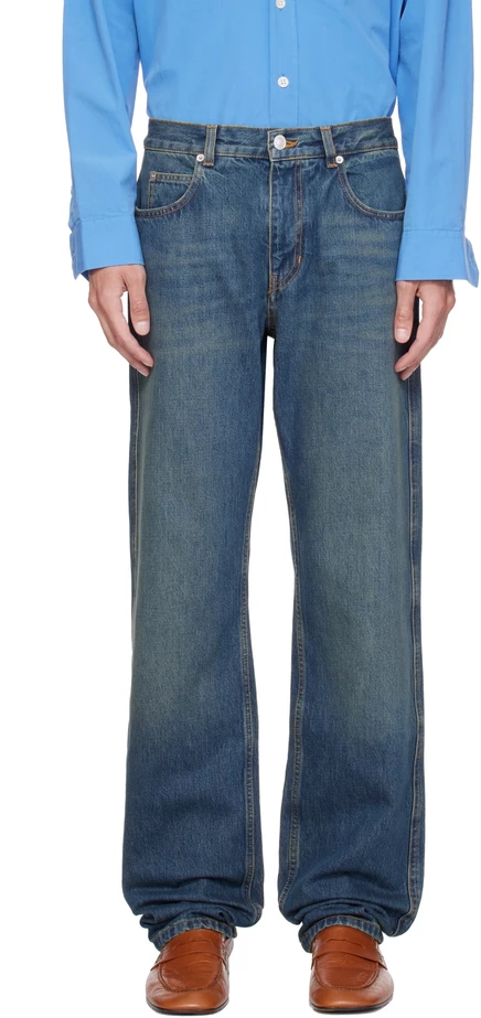 Мужские джинсы Isabel Marant Lewys, выцветшие синие