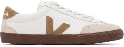 Женские кожаные кроссовки Veja Volley, белые/коричневые