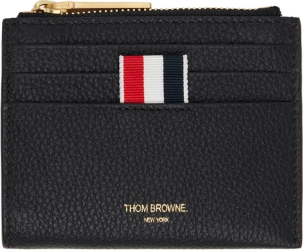 Мужской картхолдер Thom Browne на молнии, черный