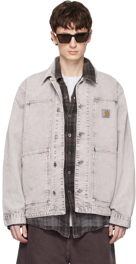 Мужская джинсовая куртка Carhartt WIP OG, розовая