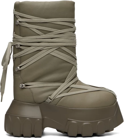 Мужские ботинки Rick Owens Lunar Tractor, темно-жемчужные