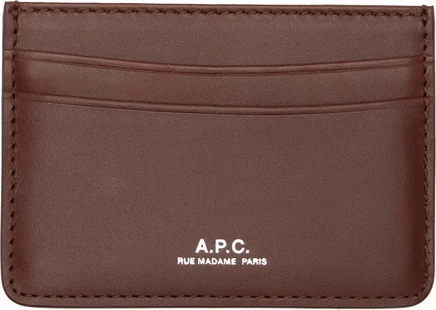 Мужской картхолдер A.P.C. André, ореховый
