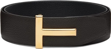 Мужской ремень Tom Ford T Icon двусторонний, черно-коричневый