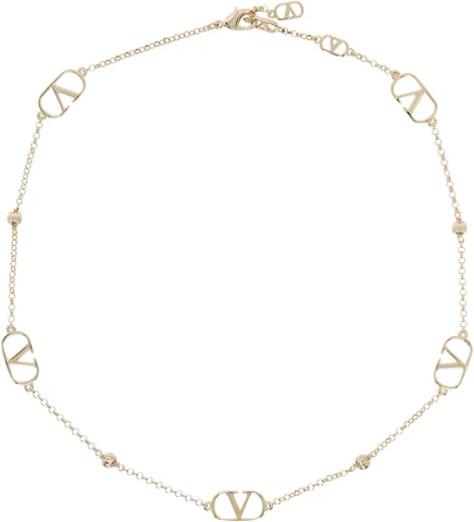 Колье Valentino Garavani VLogo Signature, золотистое