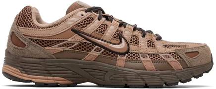 Мужские кроссовки Nike P-6000 замшевые, коричневые