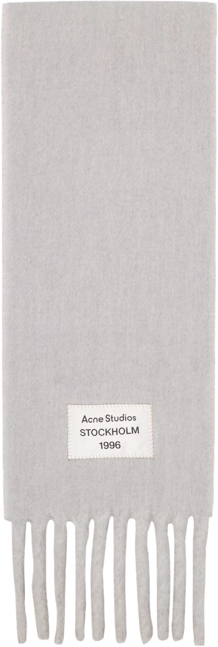 Мужской шарф Acne Studios, серый/светло-серый
