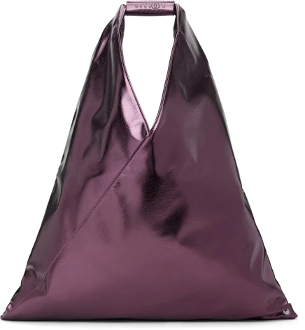 Женская сумка-тоут MM6 Maison Margiela, баклажановая