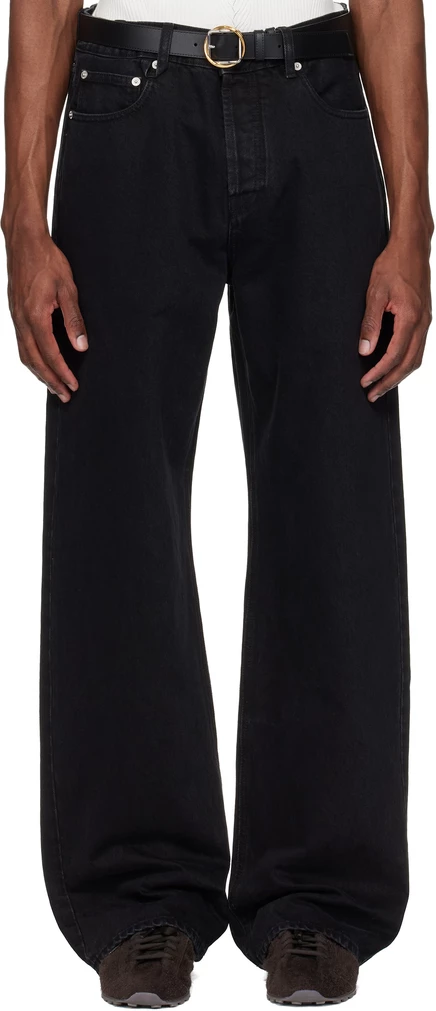 Джинсы JACQUEMUS Black 'The straight de-Nîmes denim' черные
