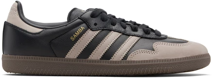 Мужские кеды Adidas Originals Samba OG, черно-бежевые с золотом