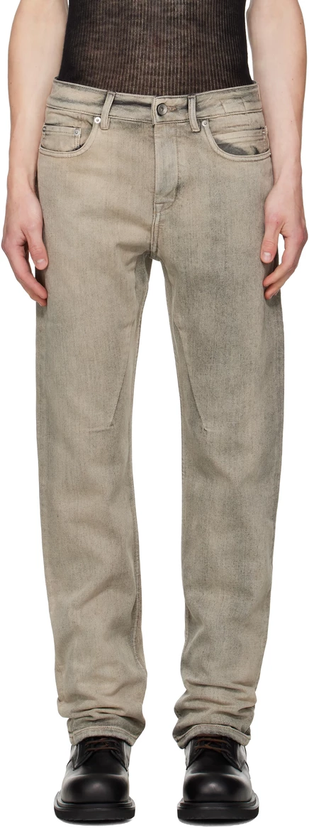Мужские джинсы Rick Owens DRKSHDW Tower Fog, минеральные