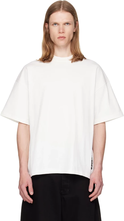 Мужская футболка Jil Sander с круглым воротом, белая