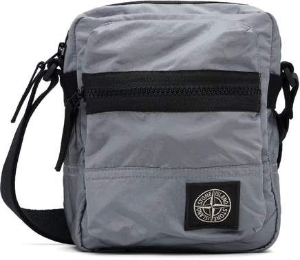 Мужская сумка-мессенджер Stone Island 9200015, пепельно-серая