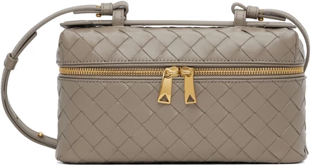 Женская сумка Bottega Veneta Bang Bang, серо-бежевая