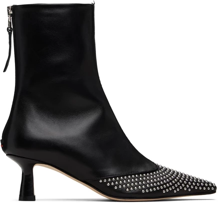 Женские ботильоны Aeyde Sila Mini Stud из наппы, черные