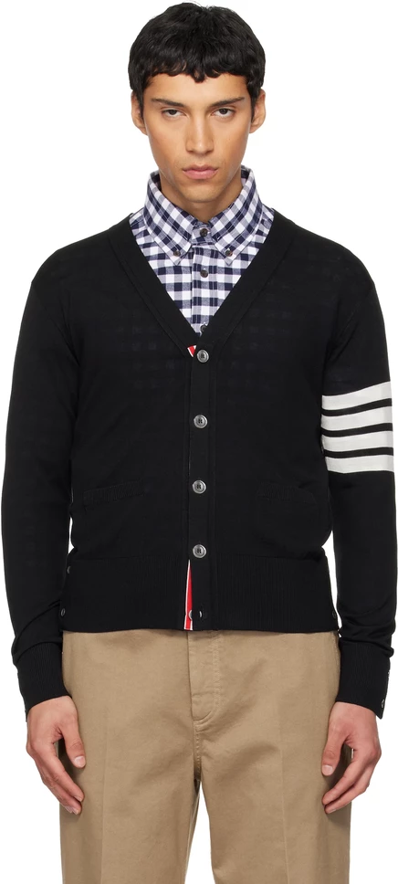Мужской кардиган Thom Browne 4-Bar, черный