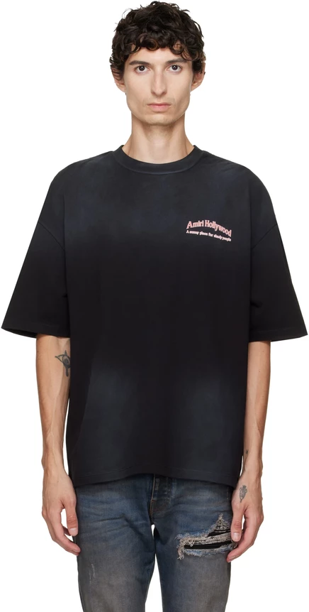 Мужская скейт-футболка Amiri Sunny Place HJ GD, черная