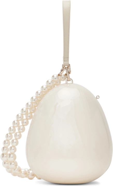 Женская большая сумка Simone Rocha Egg, жемчужная